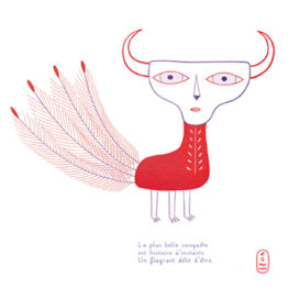 Carte animal homme végétal totem masque dessin poème opti
