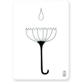 Carte-dessin-noir-et-blanc-parapluie-fleur-onirique opti